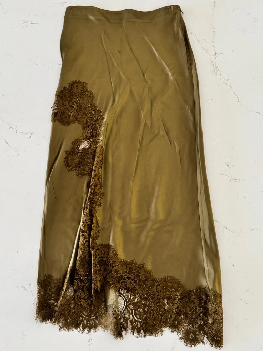 A.L.C. Olivia Asymmetric Satin Skirt XS/TP - Picture 4 of 6